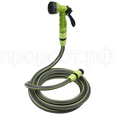 Полив Набор для полива EGS002 (шланг 3-х слойный 5-15м, соед.2шт,пистолет) 111079/10шт/ Leonord Полив Набор для полива EGS002 (шланг 3-х слойный 5-15м, соед.2шт,пистолет) 111079/10шт/ Leonord