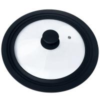 Крышка закал. стекло CAPPELLO D24/26/28см с силик обод, паровыпуск, низ