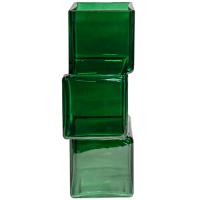 Ваза Квадрат Смещенный h30 10*10см изумруд 6360/300С-10/072989