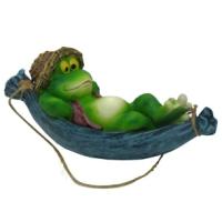 Фигура Лягушка в гамаке навесная L30W13H14,5см 626474/F533