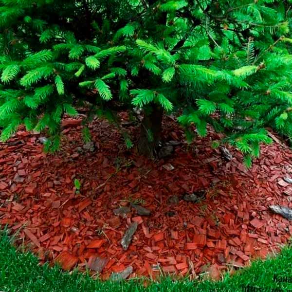 Щепа декоративная 60л красная 1шт