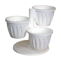 Кашпо Каскад тройной белый