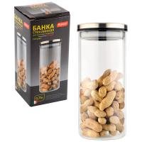 Банка д/сыпуч. прод. 0,75л OCEANO стеклянная с крышкой нерж. стали 004457 /24шт/Mallony