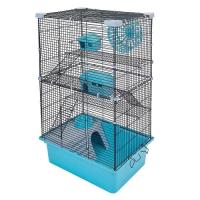 Клетка д/грыз ЭКО 4-х эт РИККИ 42*30*67см разборная бирюза/43112/Дарэлл