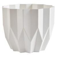 Кашпо Геометрия 2,2л белый с дренаж. вставкой КШ-5808 /24шт/ПП