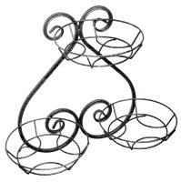 Подставка Настенная РЗДИ Пика 3 горшка серебро