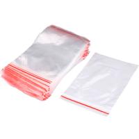 ЗИП24556 Гриппер (zip-пакет) 12*17см (100шт спайка) с красной полосой /10шт/