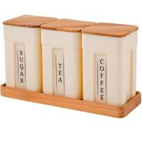 Набор д/специй Sugar&Spice Rosemary 0,75л (3шт) на деревянной подставке с крышками SE1068 /8шт/ПТ