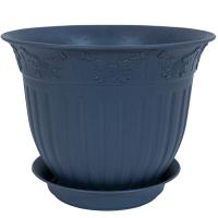 Цветочный горшок Виноград 1,6л антрацит с поддоном 5PL0140 