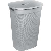 Корзина д/белья OSLO 55л с крышкой и ручками серый шторм PT1334СШ-6 /6шт/ПТ