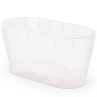 Кашпо для орхидей овал Лея 4л прозрачный М8867