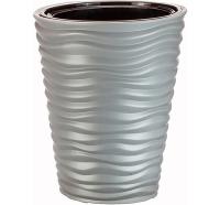 Кашпо ДЮНА 9/19,5л серый со вставкой М3401