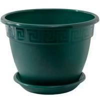 Цветочный горшок Антик 3,6л малахитовый с поддоном