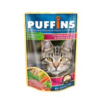 Корм для кошек Пуффинс 100г ЖЕЛЕ ягненок