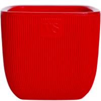 Кашпо Фабио 1,95л красный с дренаж вставкой /8шт/ЭД