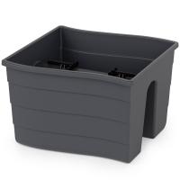 Кашпо 290*290мм 10л графитовый на перила М9038 /8шт/ Альтерн