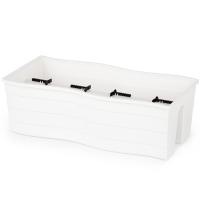 Кашпо 585*280мм 20л белый на перила М8923 /5шт/ Альтерн