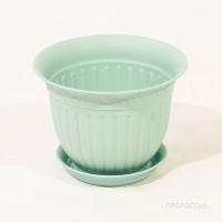 Цветочный горшок Виноград 1л мятный с поддоном 5PL0138