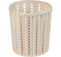 Подставка Вязание круглая белый ротанг М2384 