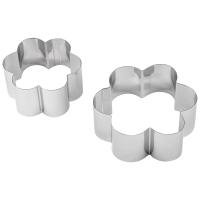 Набор форм д/выпечки TORTA (2шт) D8*7,5/10*9см нерж. сталь цветок 108350 /36шт/Mallony