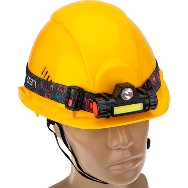 Фонарь налобный поворотный NEW AGE трехрежимный сверхлегкий с магнитом 75-7839/REXANT