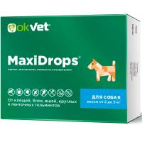 Капли МаксиДропс от внеш.и внутр.д/собак от 2-5кг/60шт/AB1912 ЧЗ