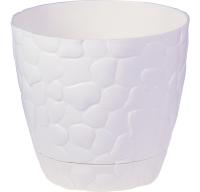 Кашпо КАМНИ 4,8л белый М3174