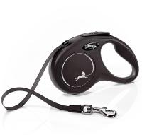 Рулетка Флекси Классик S ремень 5м на 15кг черная/23228/20/Евро