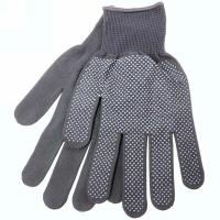 П231448 Перчатки нейлоновые с ПВХ серые с белой точкой 401 /12шт/600шт/ АПИ