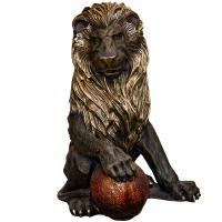 Лев с шаром №1 (левый) бронза 87*70*40см ПИ-186