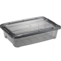 Контейнер д/хранения КИП 2,8л с защелками черно-прозрачный М2333 /10шт/М-пласт 