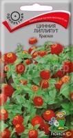 Цинния лиллипут Красная