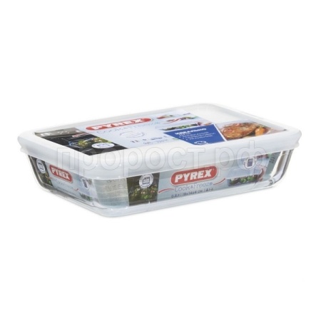 Форма для запекания и выпечки 0,8л COOK&FREEZ 19x14x4см с крышкой прямоугол. 241P000/2021 /6шт/PYREX