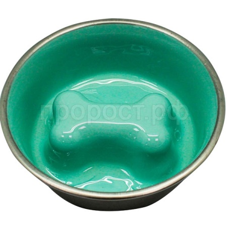 Миска метал Кость для медленного поедания 400мл/АММП400/Евро