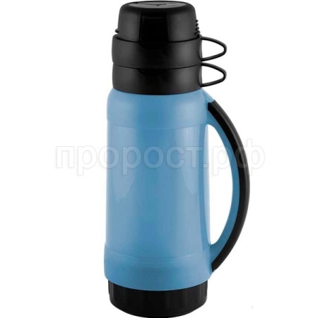 Термос 1л Pratico пластик стекл-я колба 2 чашки /12шт/005504