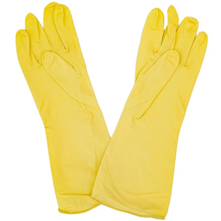 Перчатки хозяйственные латексные неопудренные XL желтый 87586 /12шт/