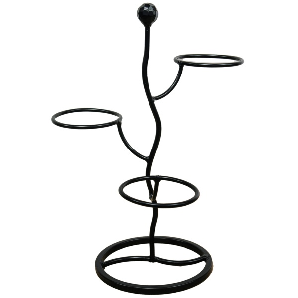 Подставка Настольная РЗДИ РОСТОК 3 горшка черная