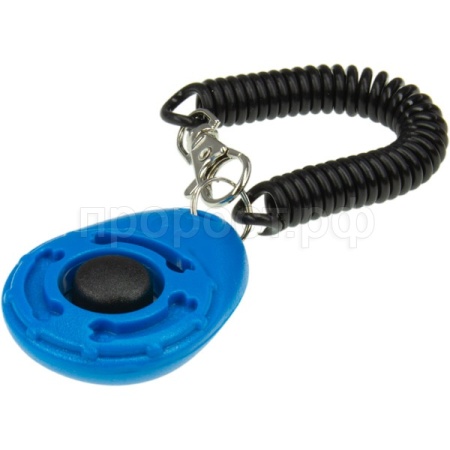 Кликер ZooOne на браслете с карабином синий 1019-05/Пет Лайн