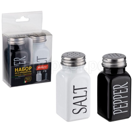 Набор SPEZIA 2 пред. (солонка 80мл/перечница 80 мл) стекло 109038 /48шт/Mallony