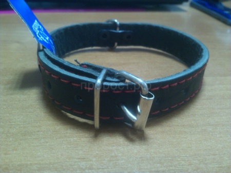 Ошейник кожа 20мм 1слойный Н/У 38-40см/40564