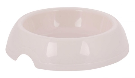 Миска одинарная пластик 0,2л Мур мяу беж