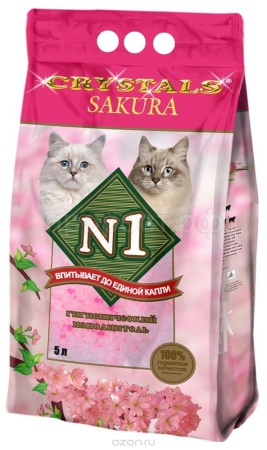 Наполнитель Барсик CRYSTALS №1 5л Сакура силикагелевый 