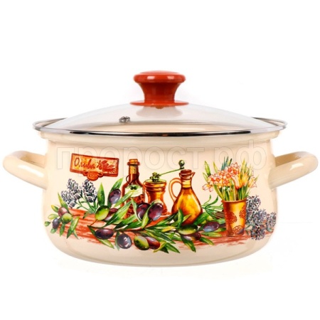 Кастрюля 3л сфер. слоновая кость Италика 61904-122/4.02-У4 /4шт/Керчь  