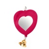 Игрушка для птиц Зеркало Сердечко с колокольчиком