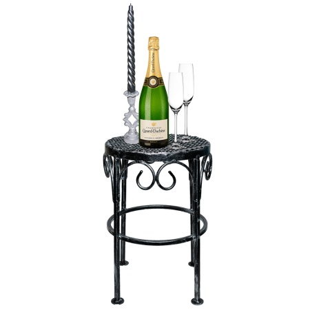 ДЕКОР Подсвечник Цветок бел серебро РЗДИ/1шт