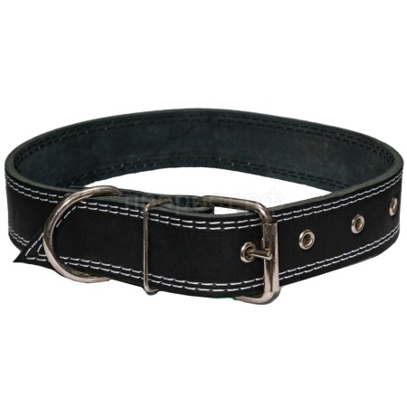 Ошейник кожа черный 1сл 35мм DONBARON
