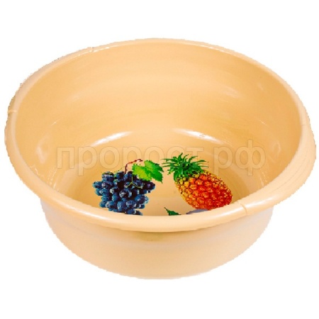 Таз 16л "Новинка" с ручками бежевый 03015