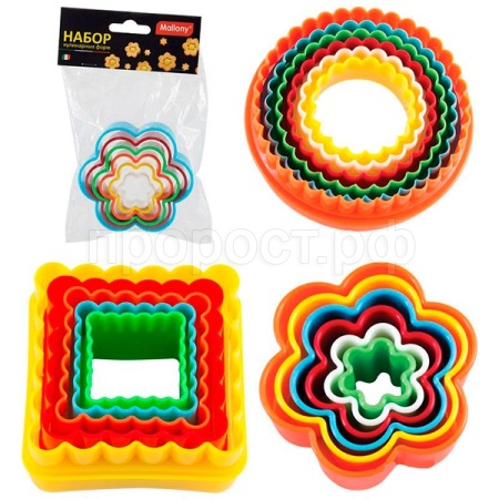 Набор кулинарных форм "Квадрат, круг, цветок" в асс Набор кулинарных форм "Квадрат, круг, цветок" в асс