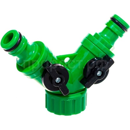 Полив Распределитель 3/4 двухканальный с краном HL043 330100 /50шт/100шт/PARK Полив Распределитель 3/4 двухканальный с краном HL043 330100 /50шт/100шт/PARK