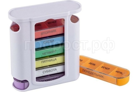 Таблетница на 7 дней вертикальная ECOS 104327 /40шт/